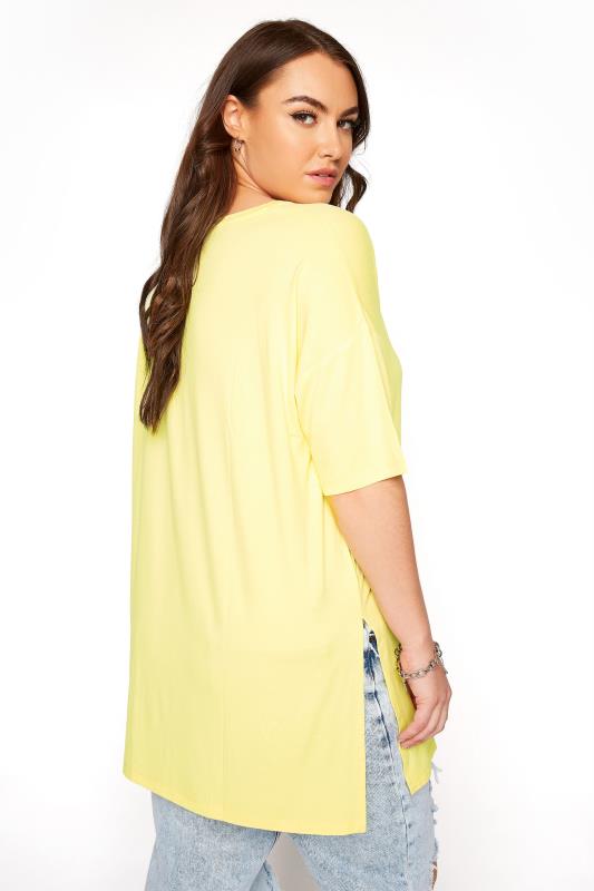 Curve Yellow Oversized T-Shirt 3