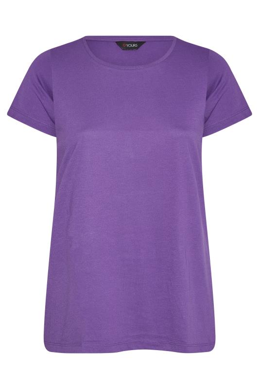 Purple Short Sleeve Basic T-Shirt_F.jpg