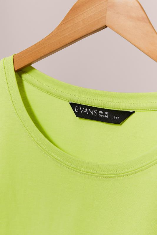 EVANS Plus Size Lime Green Essential T-Shirt | Evans 6
