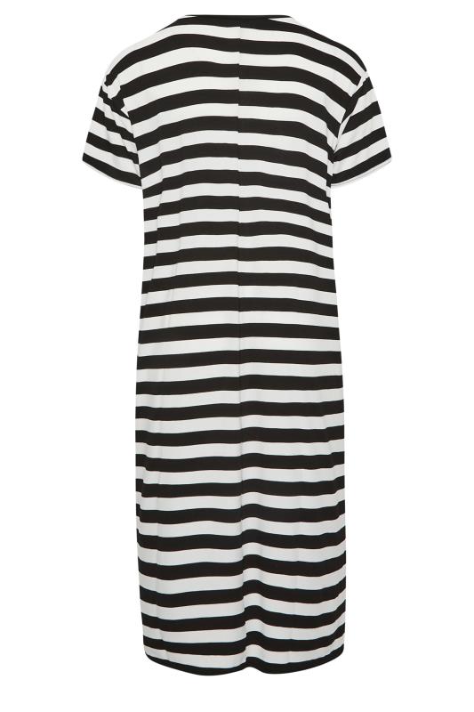 LIMITED COLLECTION Plus Size Black Stripe Throw On Maxi Dress | Yours Clothing 7