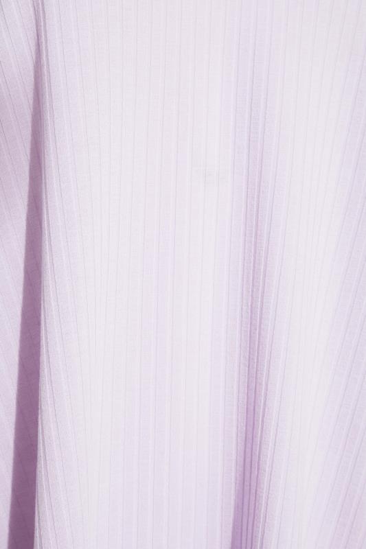 Petite Lilac Purple Ribbed Swing Cami Top | PixieGirl  4