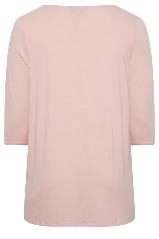 YOURS Plus Size Pink Sequin Stripe Top | Yours Clothing 7