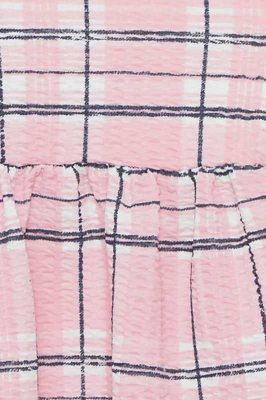 LIMITED COLLECTION Curve Pink Check Milkmaid Top 5