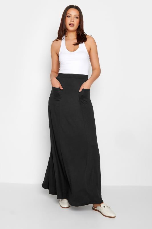 LTS Black Fit & Flare Maxi Skirt | Long Tall Sally 2