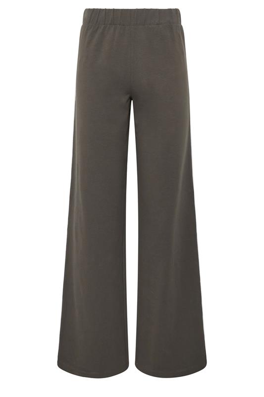 LTS Tall Women's Charcoal Grey Side Stripe Cotton Wide Leg Leggings | Long Tall Sally 6