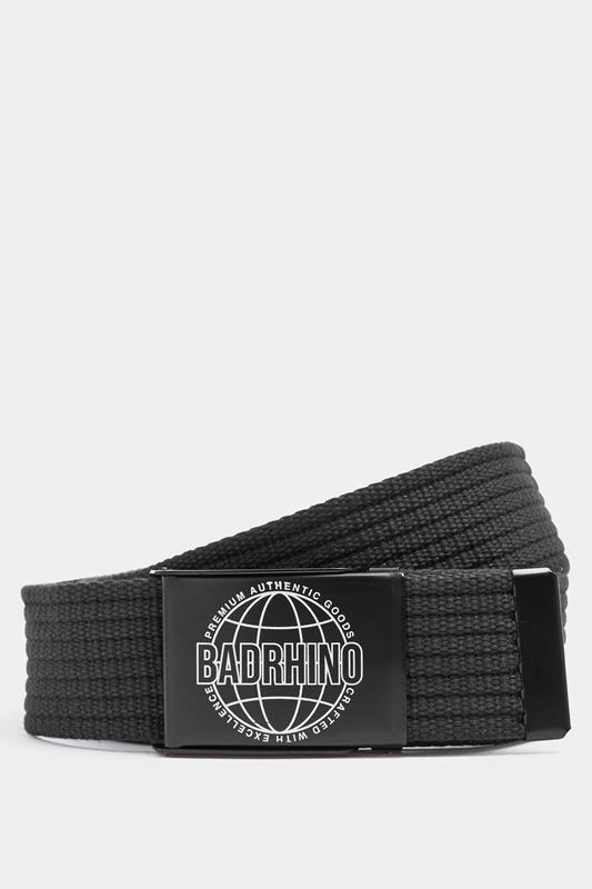 BadRhino Big & Tall Black Ribbed Webbing Belt | BadRhino 2