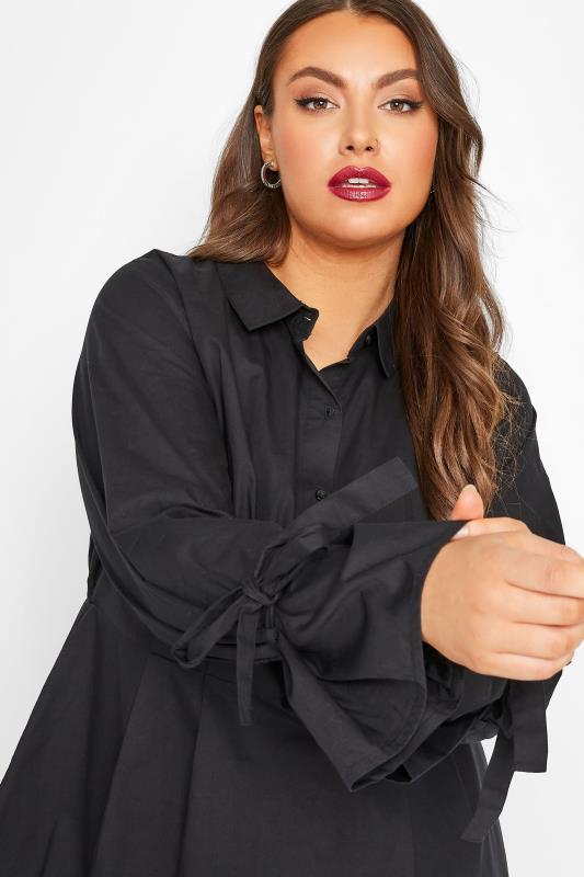 LIMITED COLLECTION Plus Size Black Tunic Shirt Dress | Yours Clothing 5