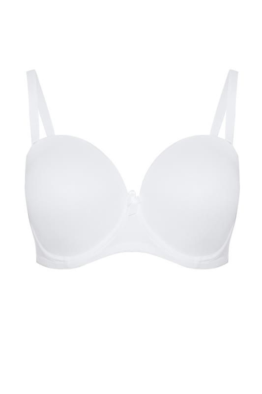 Plus Size White Moulded Underwired Full Cup Multiway Bra With Removable Straps | Yours Clothing  5