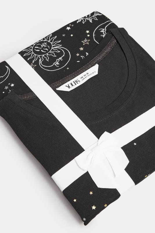 YOURS Plus Size Black Star & Moon Print Pyjama Set | Yours Clothing 6