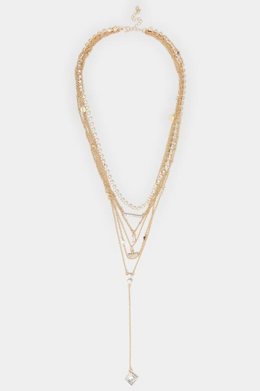 Gold Multi Layered Necklace Set | Yours Clothing 2