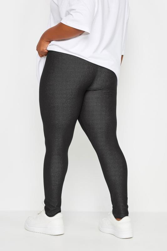 Plus Size Black Jersey JENNY Stretch Jegging | Yours Clothing 3