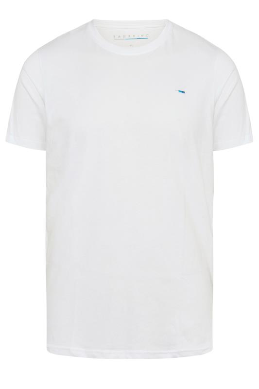 BadRhino Big & Tall White Plain T-Shirt 3