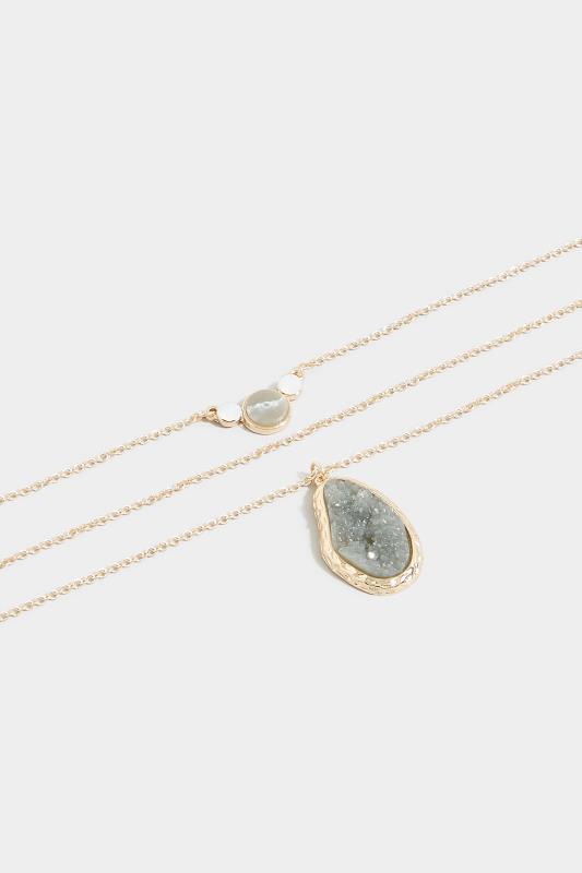 3 PACK Gold Tone Stone Layer Necklace Set | Yours Clothing 3