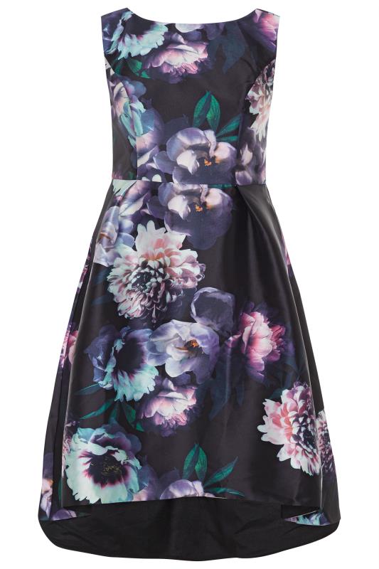CHI CHI Black Floral High Low Dress | Yours Clothing