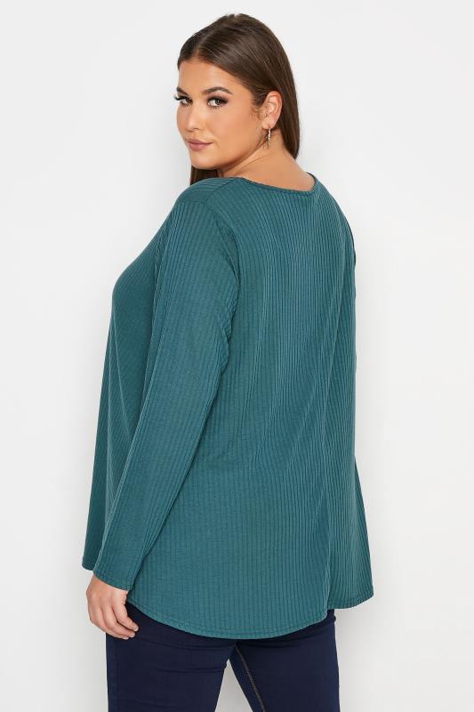 LIMITED COLLECTION Forest Green Ribbed Top_C.jpg