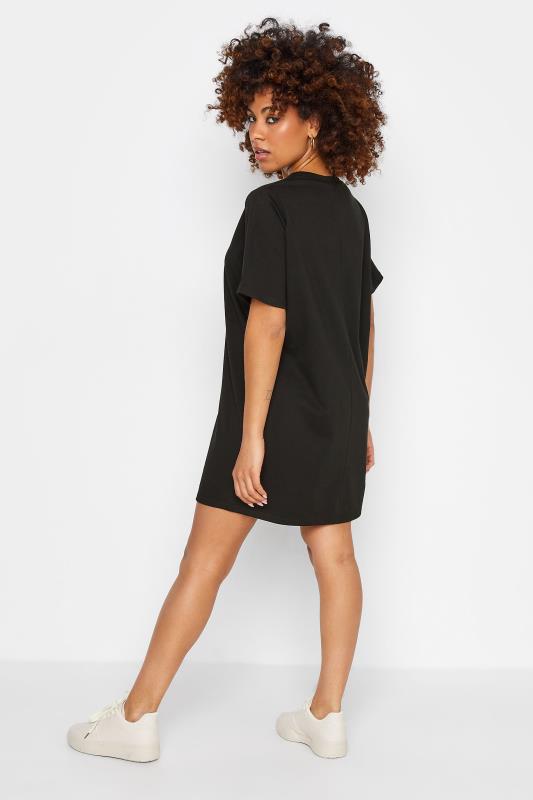 Petite Black Oversized T-Shirt Dress 4
