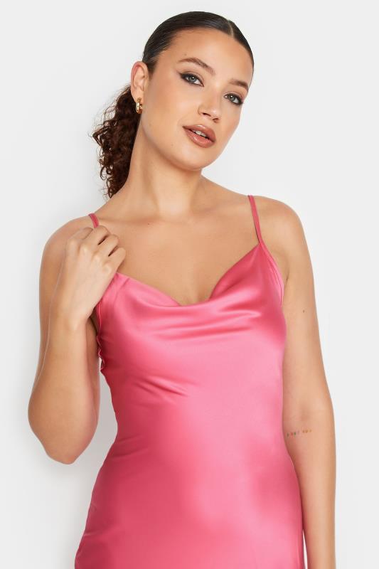 LTS Tall Women's Hot Pink Satin Maxi Slip Dress | Long Tall Sally 4