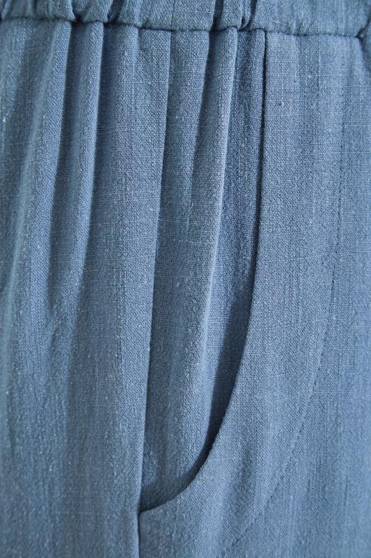 Buy Unisex Blue Linen Trouser Online - Ciceroni