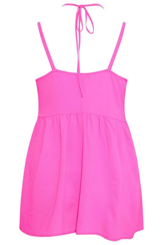 LIMITED COLLECTION Curve Hot Pink Strappy Halter Cami Top 7