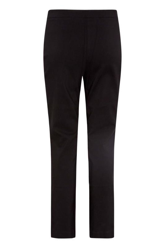 YOURS PETITE Plus Size Black Stretch Bengaline Bootcut Trousers | Yours Clothing 2