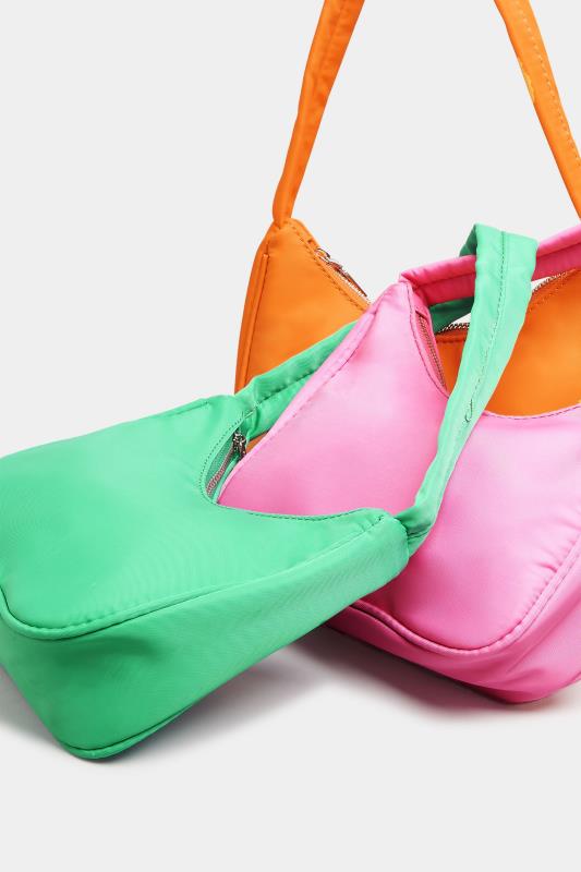 Bright Green Fabric Shoulder Bag 6
