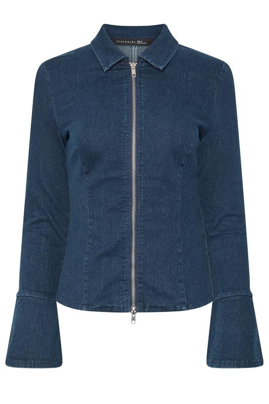  PixieGirl Petite Indigoblauwe denimjas met ritssluiting