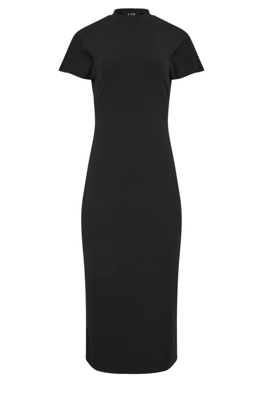 LTS Tall Women's Black High Neck Midi Dress | Long Tall Sally 5