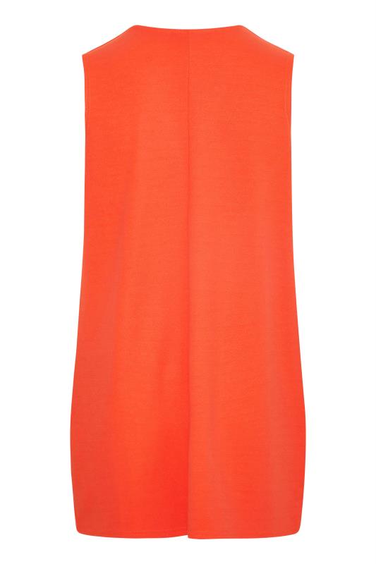 LIMITED COLLECTION Curve Bright Orange Sleeveless Blazer | Yours Clothing 7