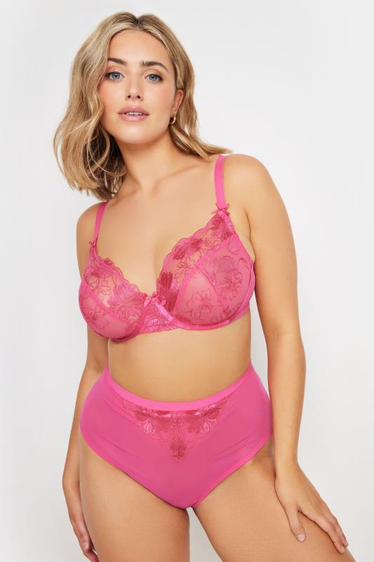 YOURS 2 PACK Plus Size Pink & Black Briefs | Yours Clothing 2