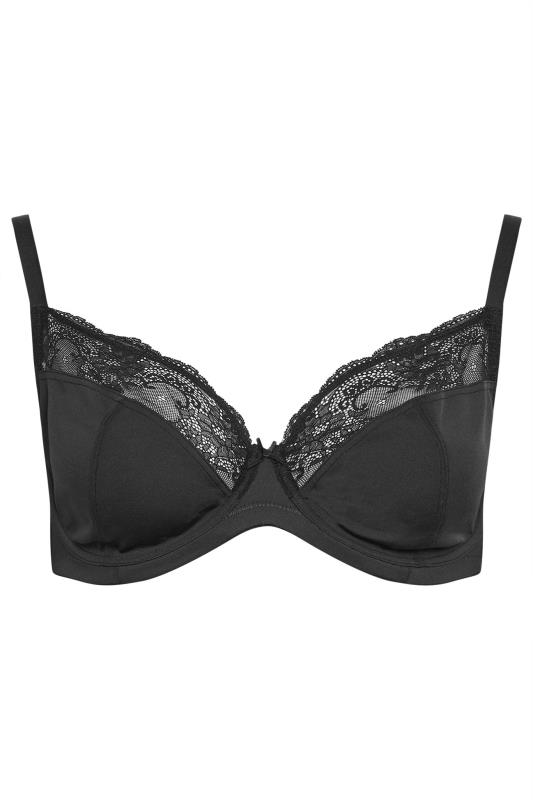YOURS Black Non-Padded Lace Bra | Yours Clothing 6