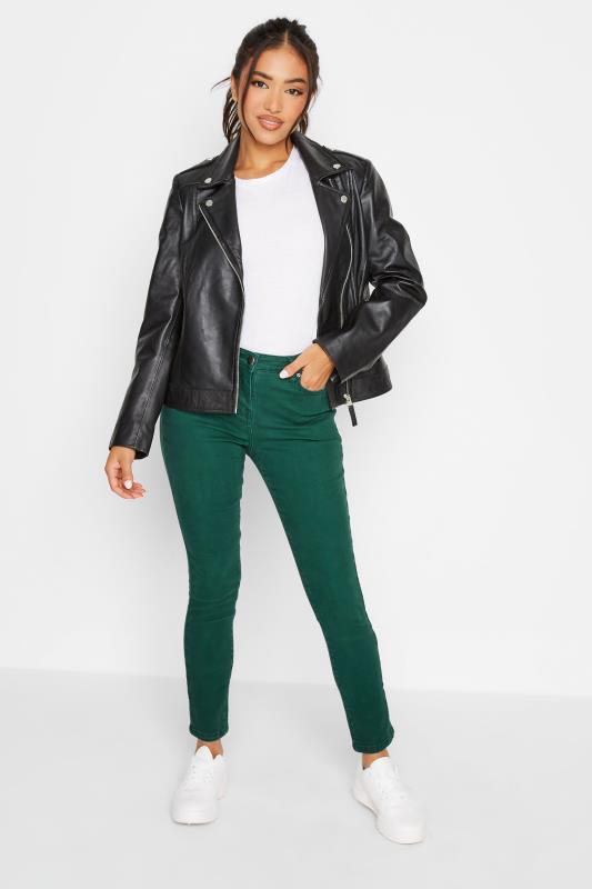 Petite Dark Green Skinny AVA Jeans | PixieGirl 2