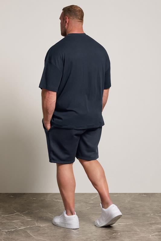 IronRhino Big & Tall Navy Blue 'Rest Day' T-Shirt & Short Set | BadRhino 2