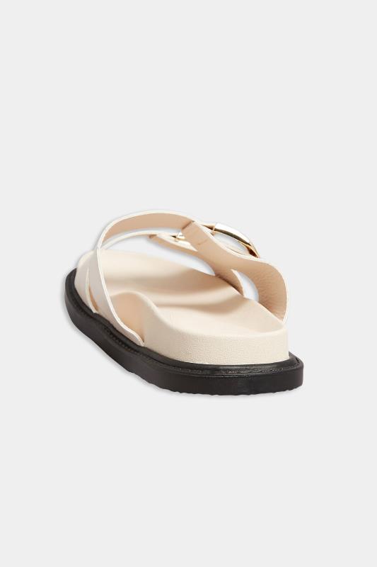 PixieGirl Cream Buckle Strap Sandals In Standard D Fit | PixieGirl  4