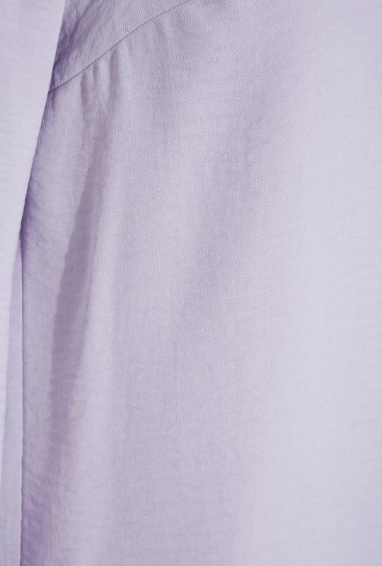 LTS Tall Lilac Purple V-Neck Twill Shirt 5