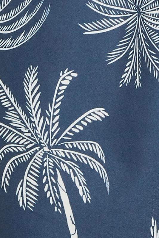 BadRhino Big & Tall Navy Blue Palm Tree Swim Shorts | BadRhino 9