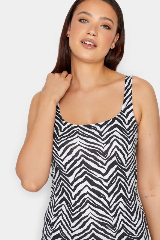LTS Tall Black Zebra Print Sleeveless Jersey Mini Dress | Long Tall Sally 3