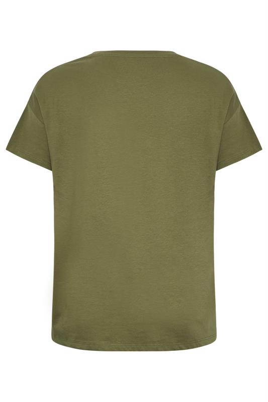 LIMITED COLLECTION Plus Size Khaki Green Utility Pocket T-Shirt | Yours Clothing 8