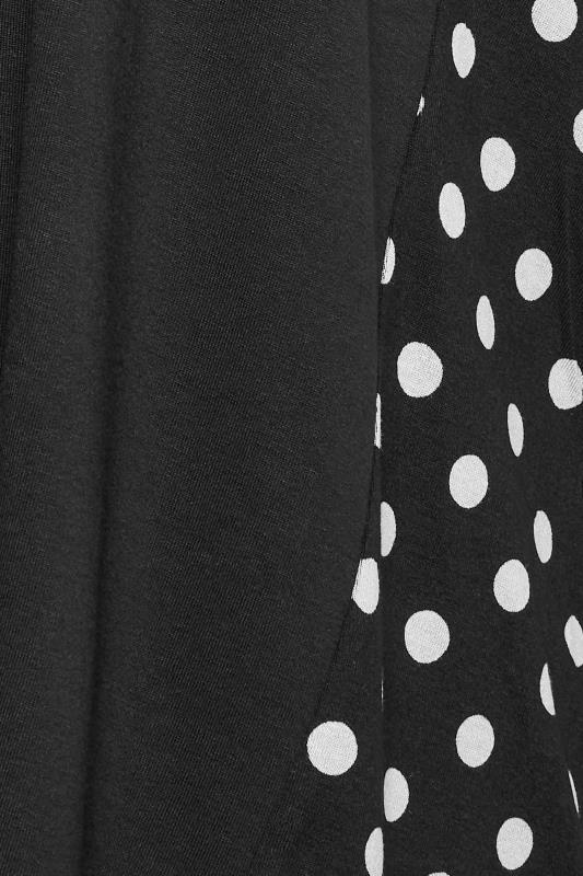 YOURS Curve Plus Size Black Polka Dot Print Back Vest Top | Yours Clothing  5