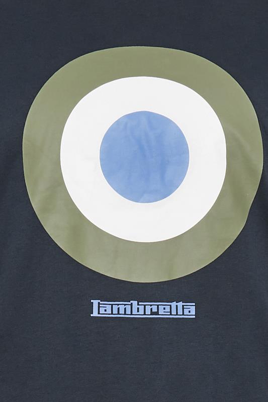 LAMBRETTA Big & Tall Navy Blue Target Print T-Shirt | BadRhino  4