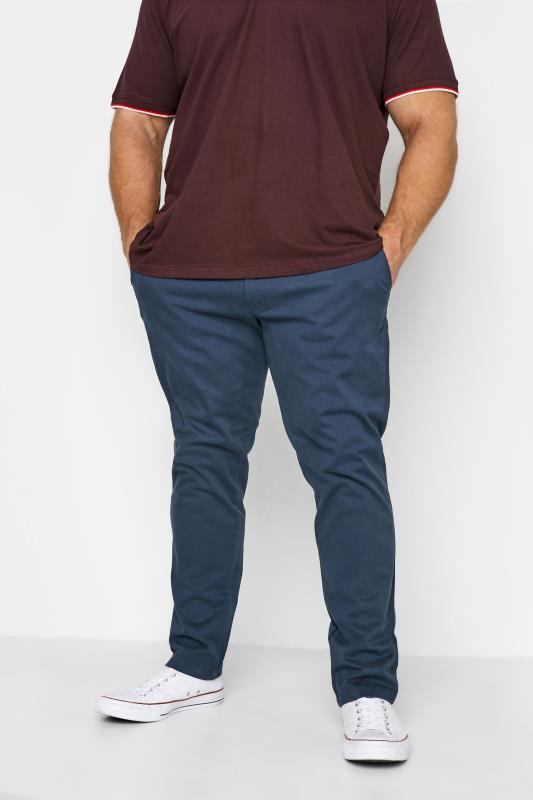  Grande Taille JACK & JONES Big & Tall Navy Blue Bowie Chino