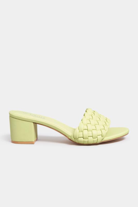 LIMTIED COLLECTION Green Plaited Mule In Wide E Fit & Extra Wide EEE Fit | Yours Clothing 3