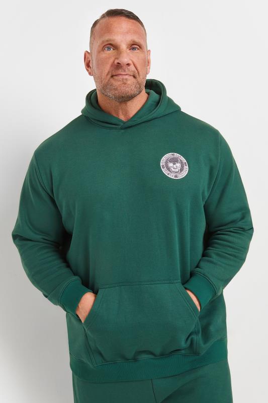 BadRhino Big & Tall Forest Green Patch Logo Hoodie | BadRhino 2