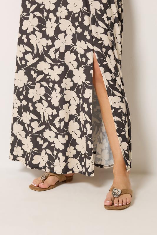 LTS Tall Women's Chocolate Brown Floral Wrap Maxi Dress | Long Tall Sally 4