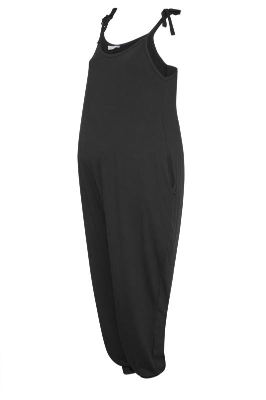 BUMP IT UP MATERNITY Curve Black Oversized Jumpsuit | Yours Clothing 7