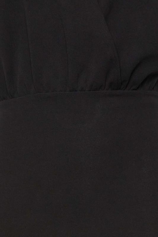 LTS Tall Women's Black Scuba Wrap Midi Dress | Long Tall Sally 5