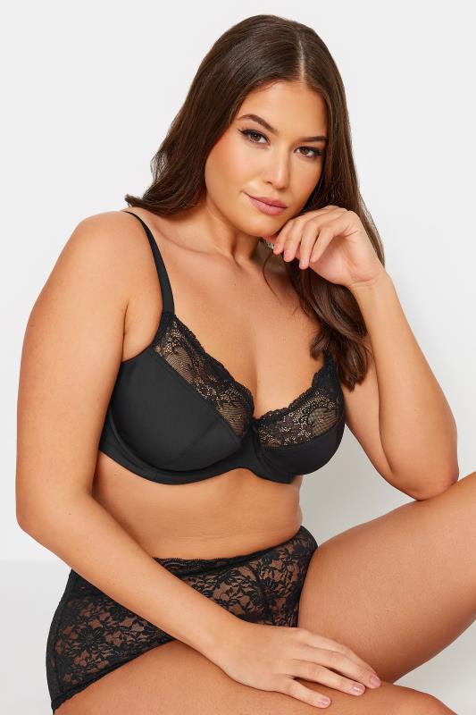  Grande Taille YOURS Black Non-Padded Lace Bra