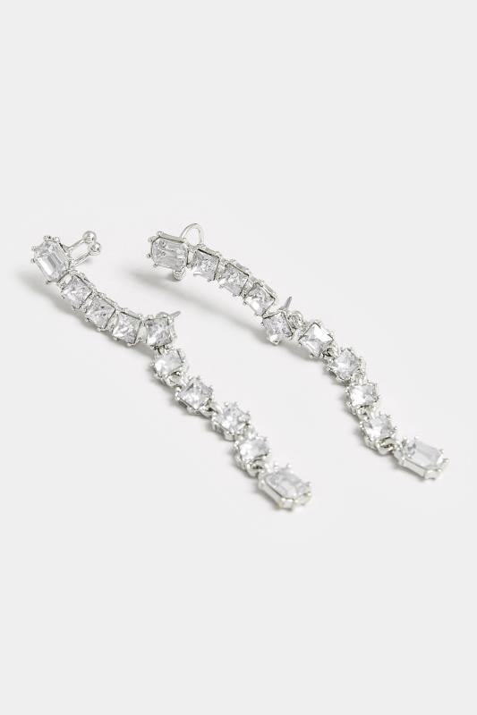 Silver Tone Diamante Ear Cuff Earrings | Yours Clothing 3