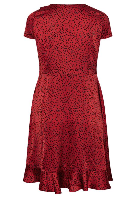 YOURS LONDON Curve Plus Size Red Polka Dot Dress | Yours Clothing  7