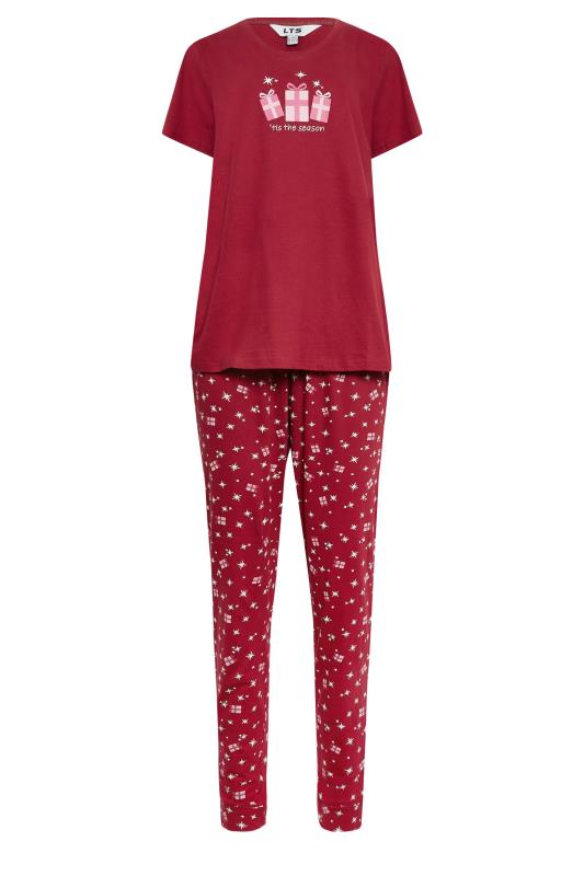 Tall  LTS Tall Red Christmas Present Print Pyjama Set