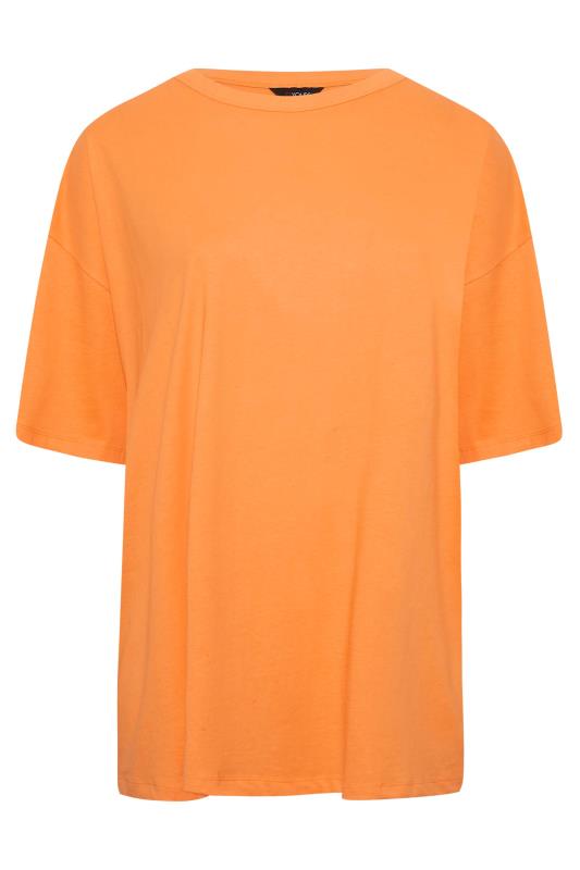 Plus Size Light Orange Oversized Boxy T-Shirt | Yours Clothing 6